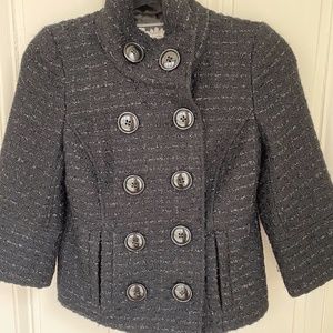 NWOT Guess Black blazer-peacoat, Sz XS